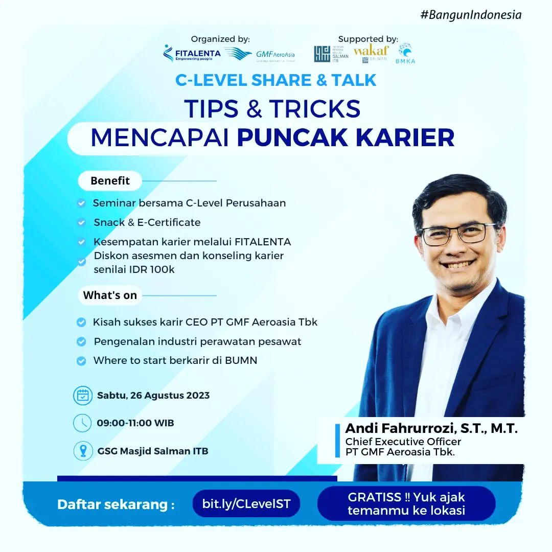 C-Level Share and Talk 001: Tips & Trick Mencapai Puncak Karier